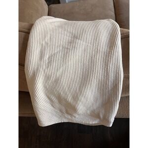 JE Morgan Vintage Thermal Blanket 42" X 45" Waffle‎ Knit White Baby Morgan Cozy